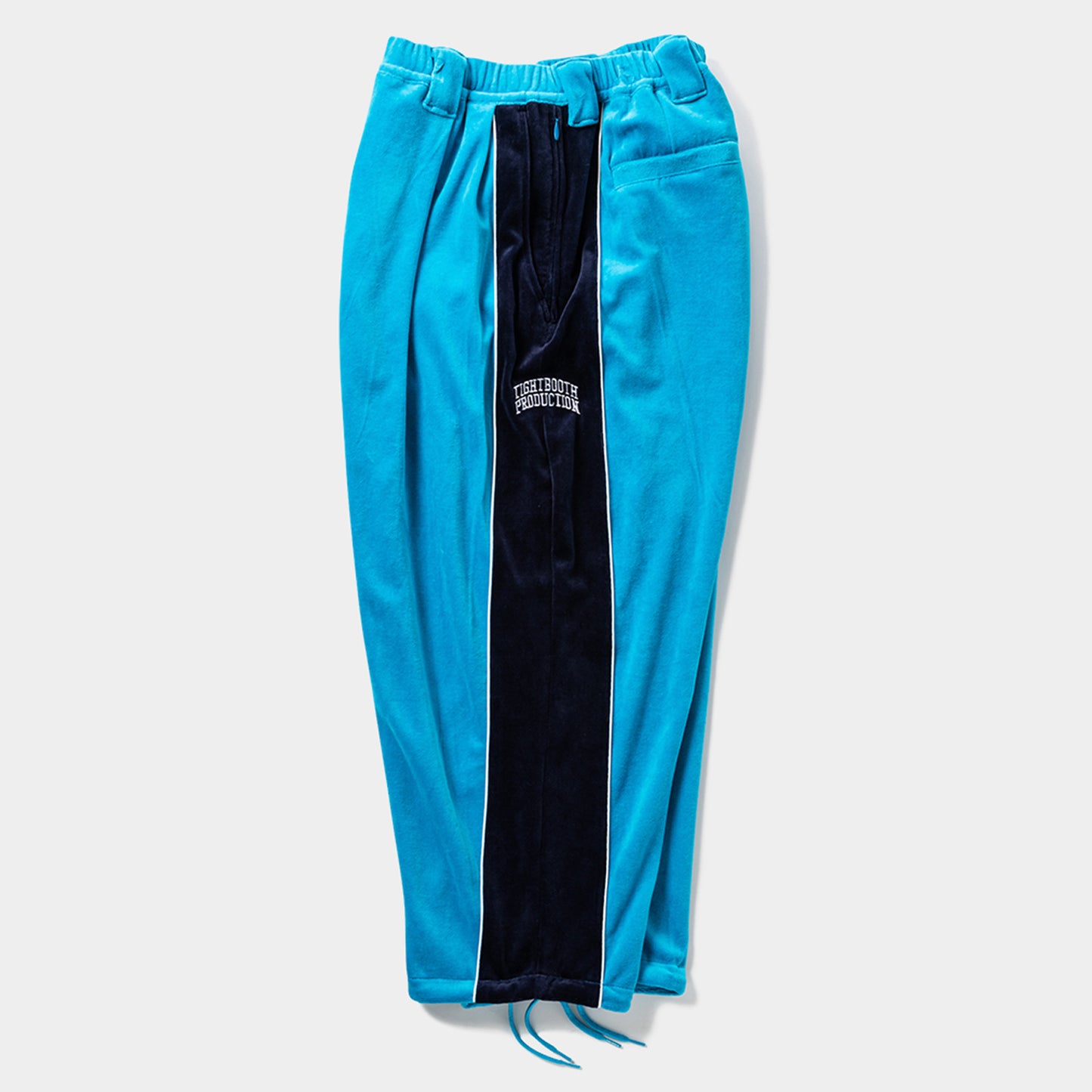 VELOUR PIPING BALLOON PANTS / BLUE