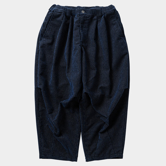 DOT CORD BALLOON PANTS / NAVY