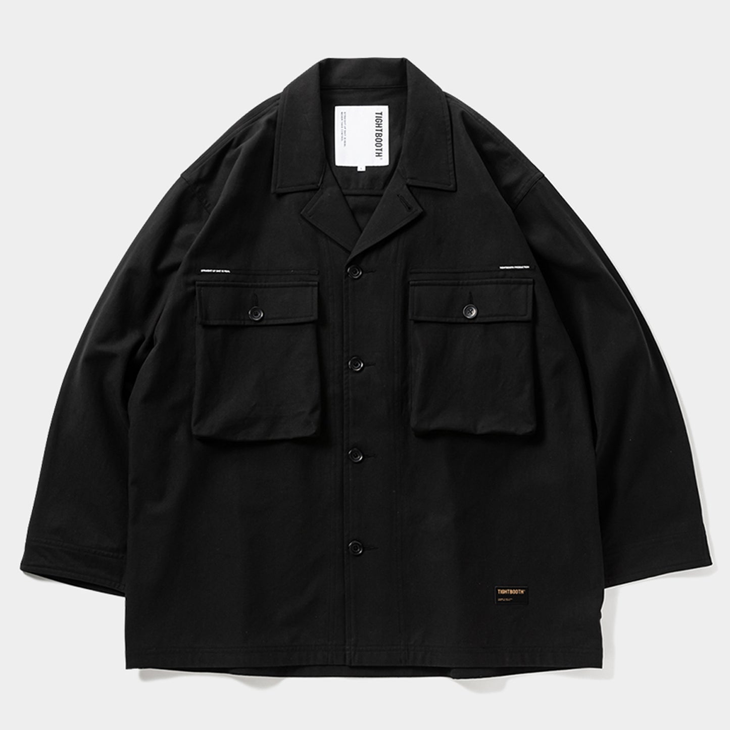 LABEL LOGO BDU SHIRT / BLACK