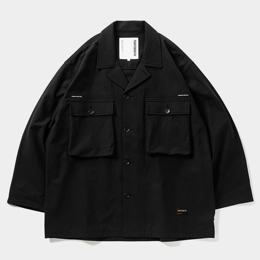 LABEL LOGO BDU SHIRT / BLACK