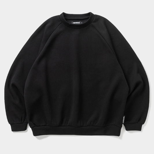 WAFFLE CREW KNIT / BLACK