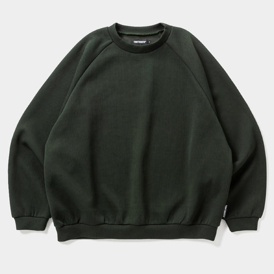 WAFFLE CREW KNIT / FOREST