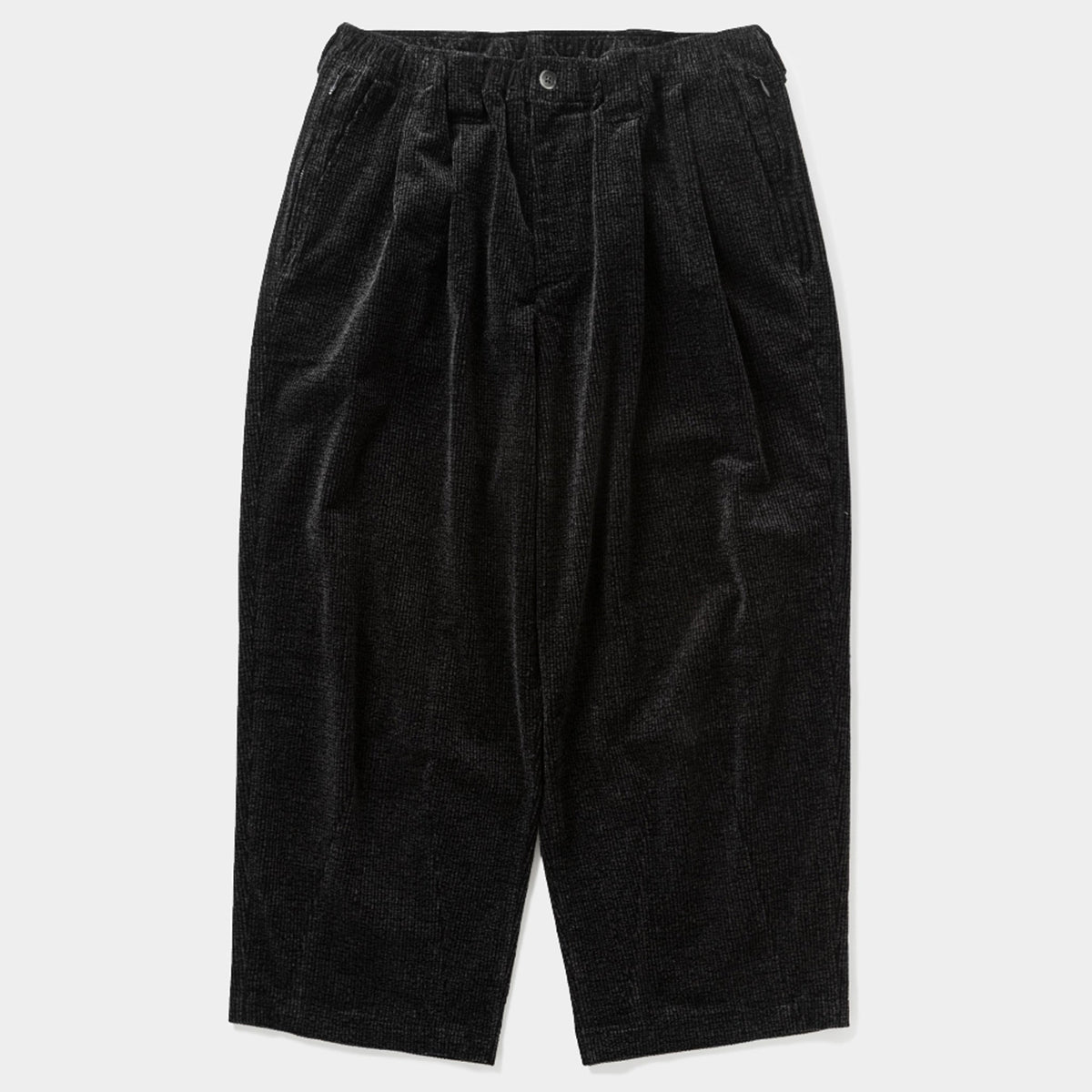 CORD BAGGY SLACKS / BLACK