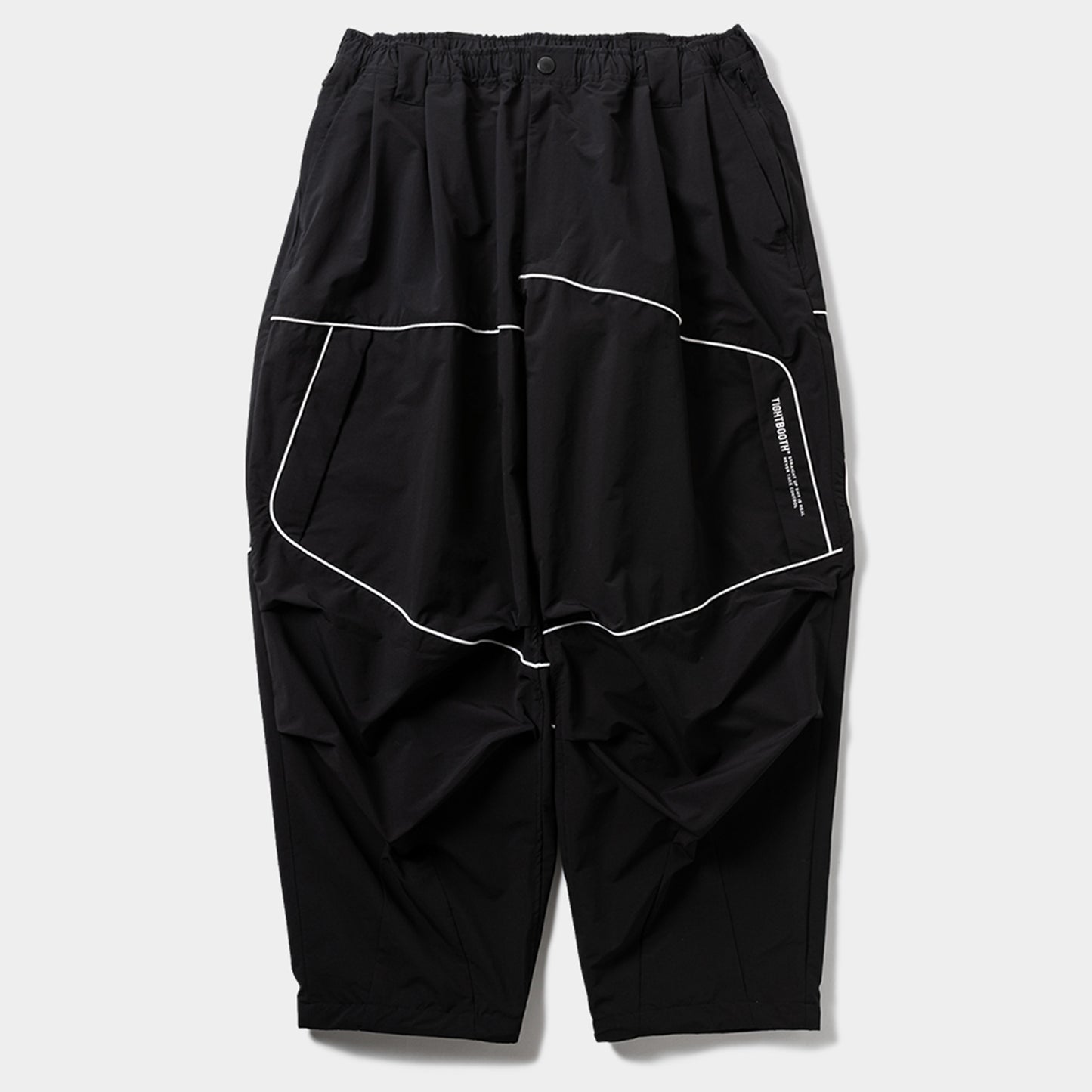 PIPING TACTICAL BALLOON PANTS / BLACK