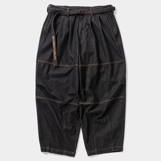DENIM BALLOON PANTS / BLACK