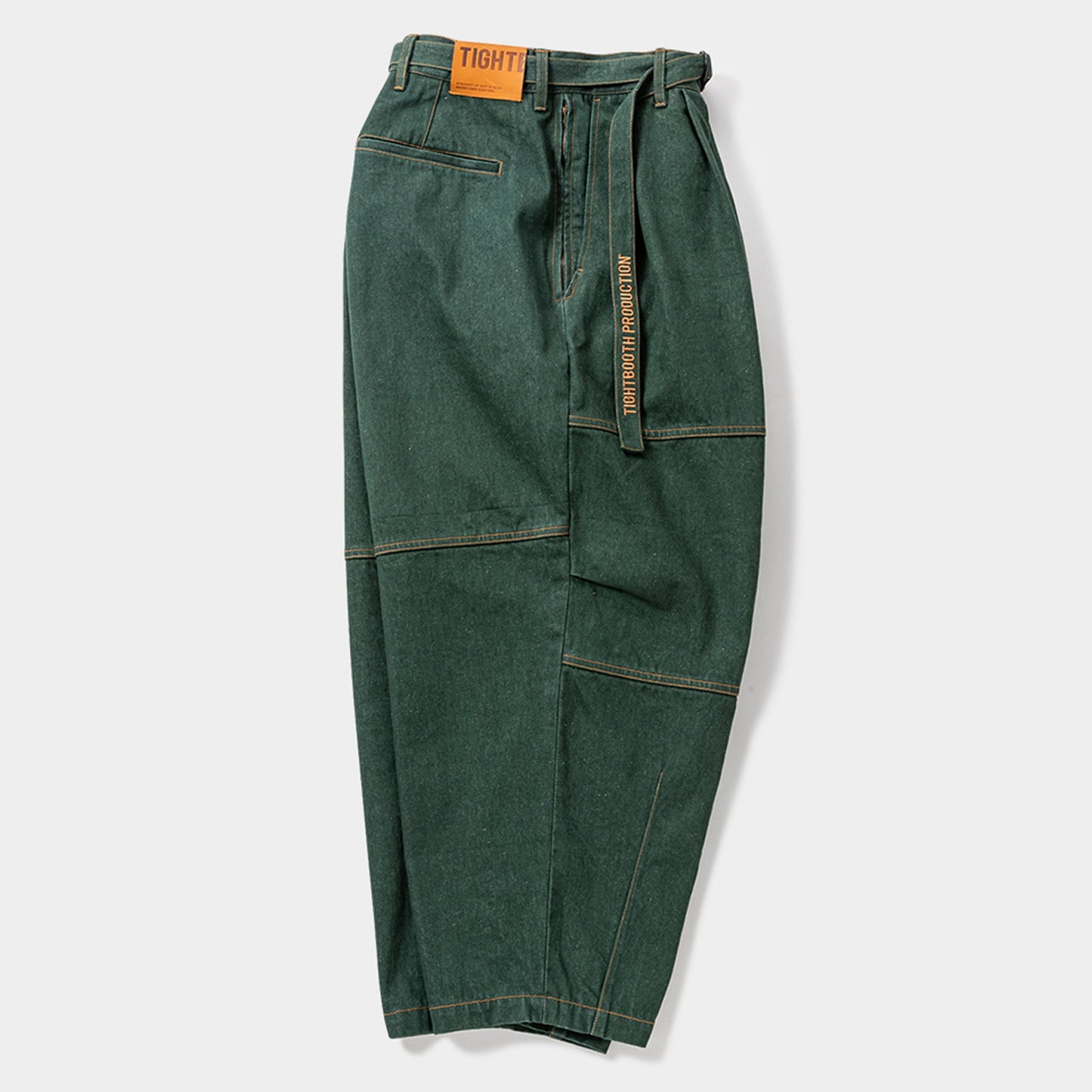 DENIM BALLOON PANTS / DARK GREEN