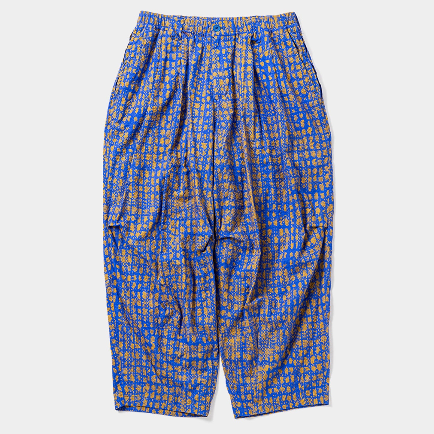 BLEEDING LOGO BALLOON PANTS / BLUE x MUSTARD