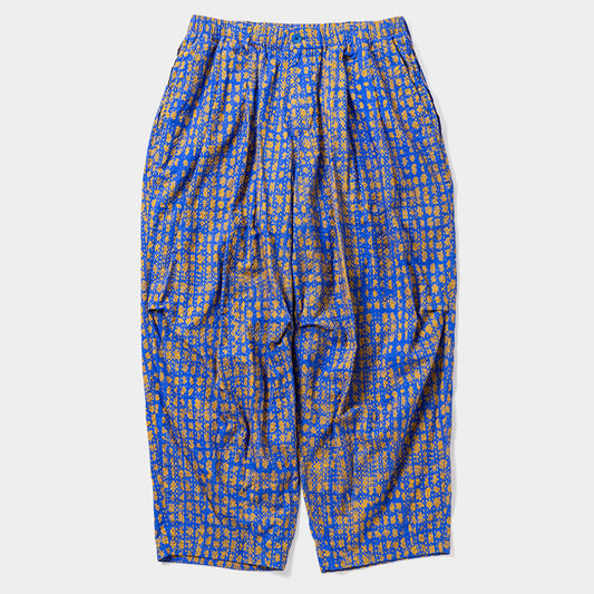 BLEEDING LOGO BALLOON PANTS / BLUE x MUSTARD