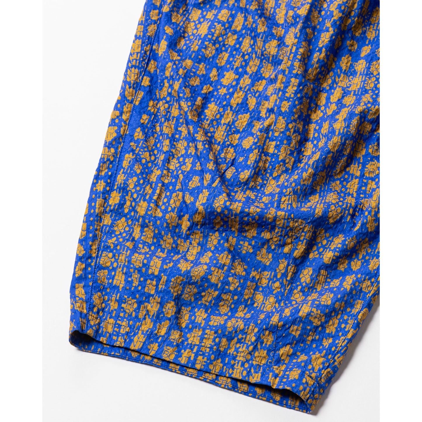 BLEEDING LOGO BALLOON PANTS / BLUE x MUSTARD