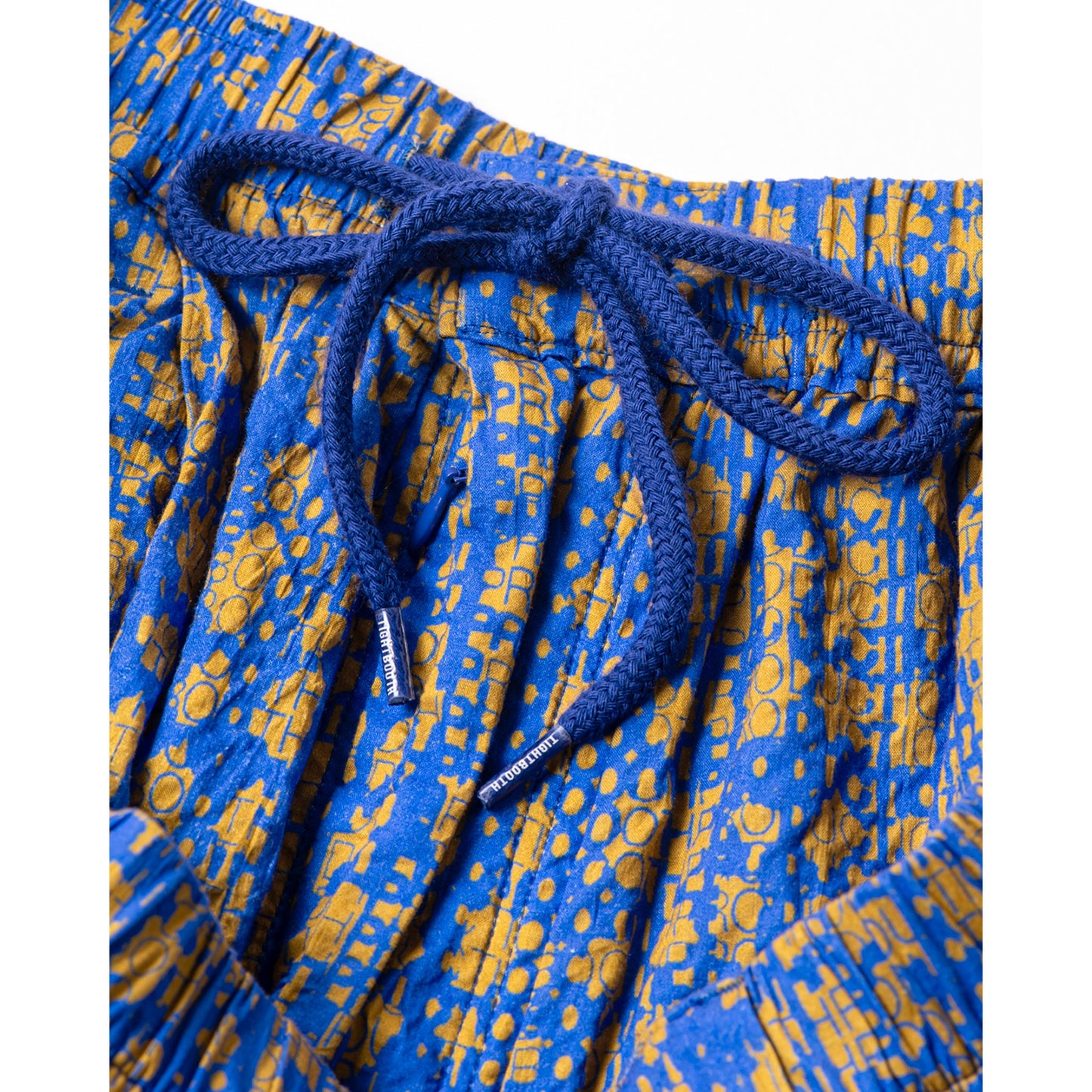 BLEEDING LOGO BALLOON PANTS / BLUE x MUSTARD