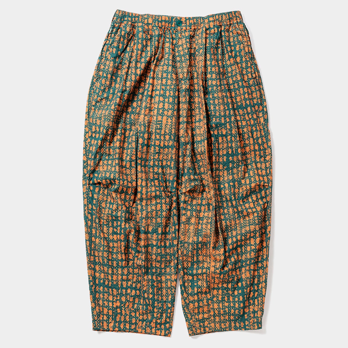 BLEEDING LOGO BALLOON PANTS / GREEN x ORANGE
