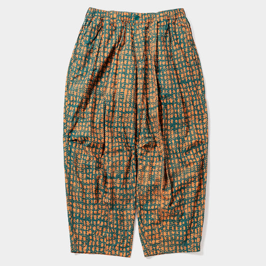 BLEEDING LOGO BALLOON PANTS / GREEN x ORANGE
