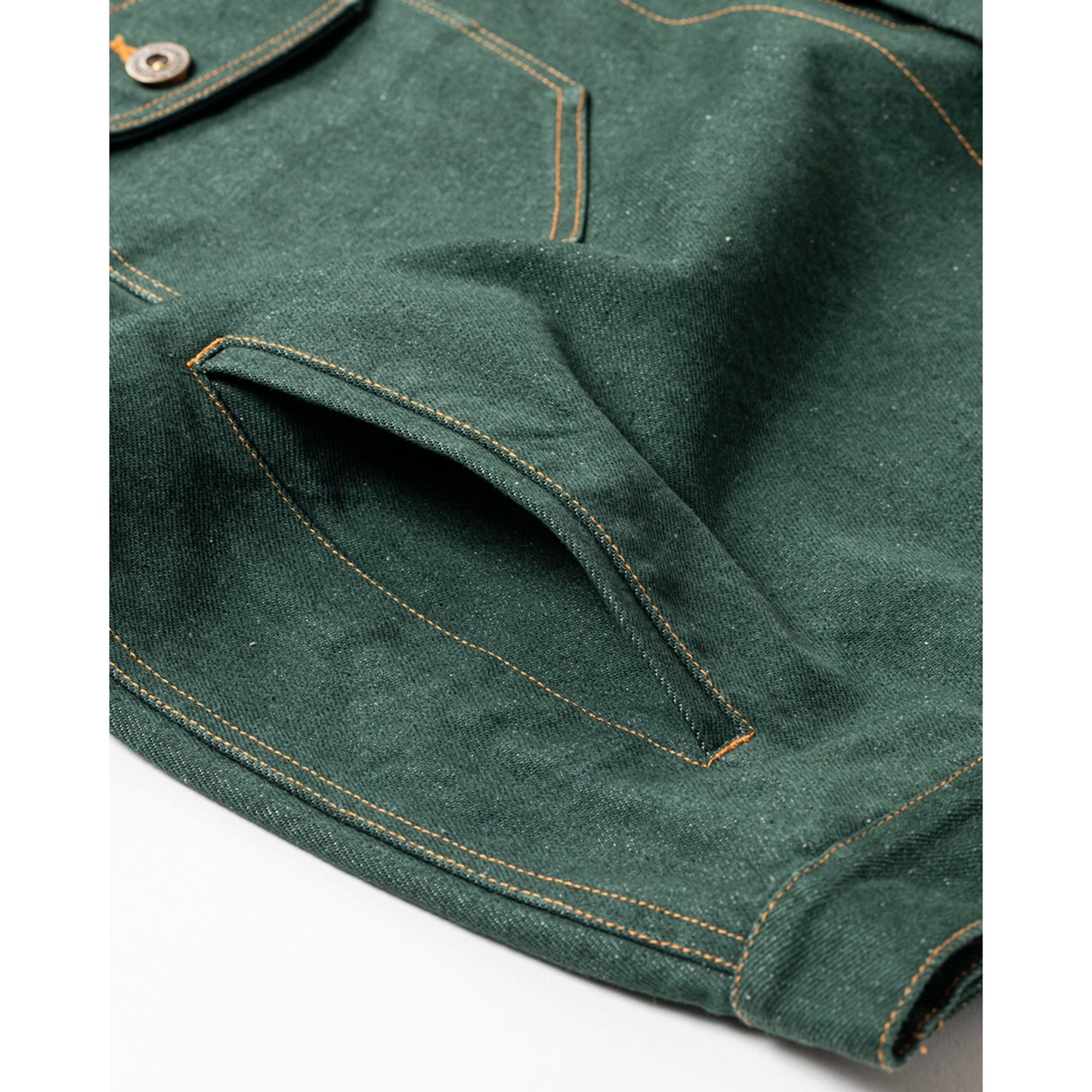 DENIM JACKET / DARK GREEN
