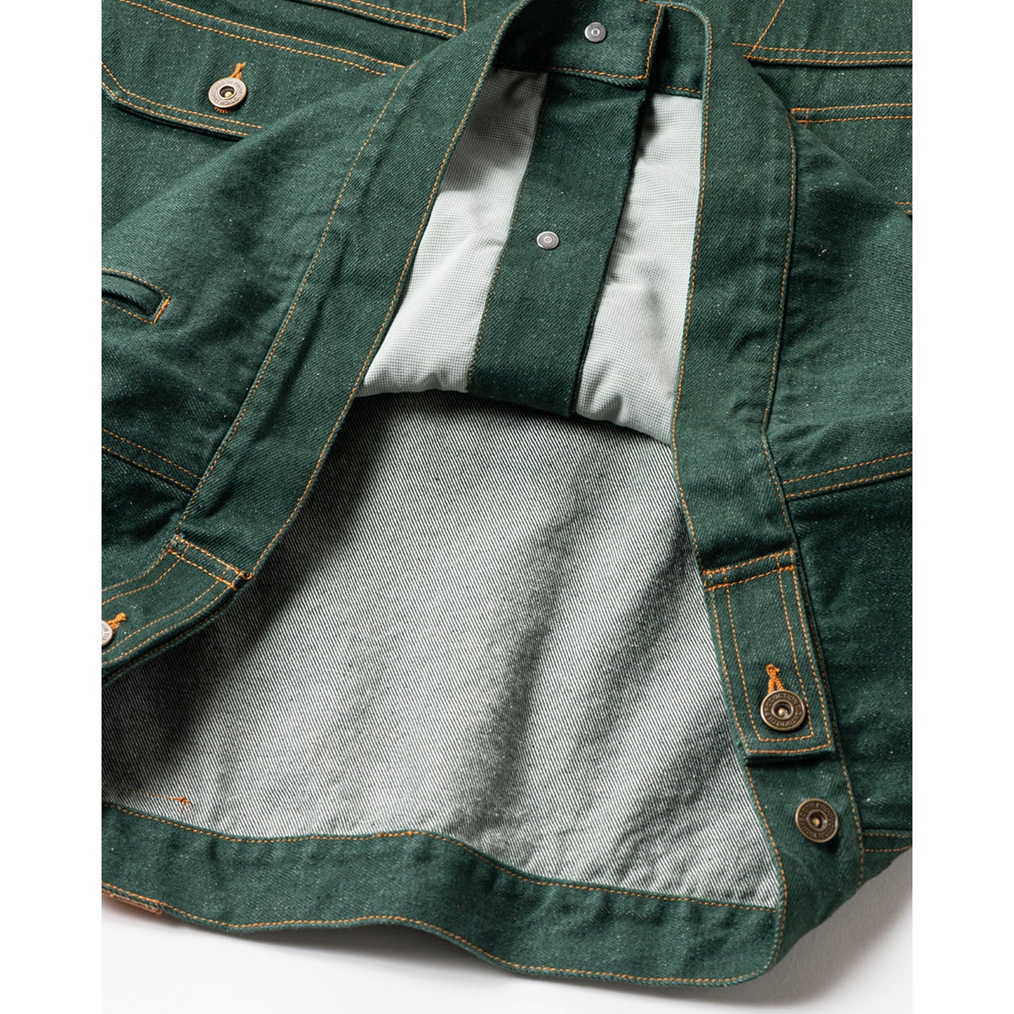 DENIM JACKET / DARK GREEN