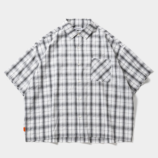 PLAID S/S SHIRT / WHITE
