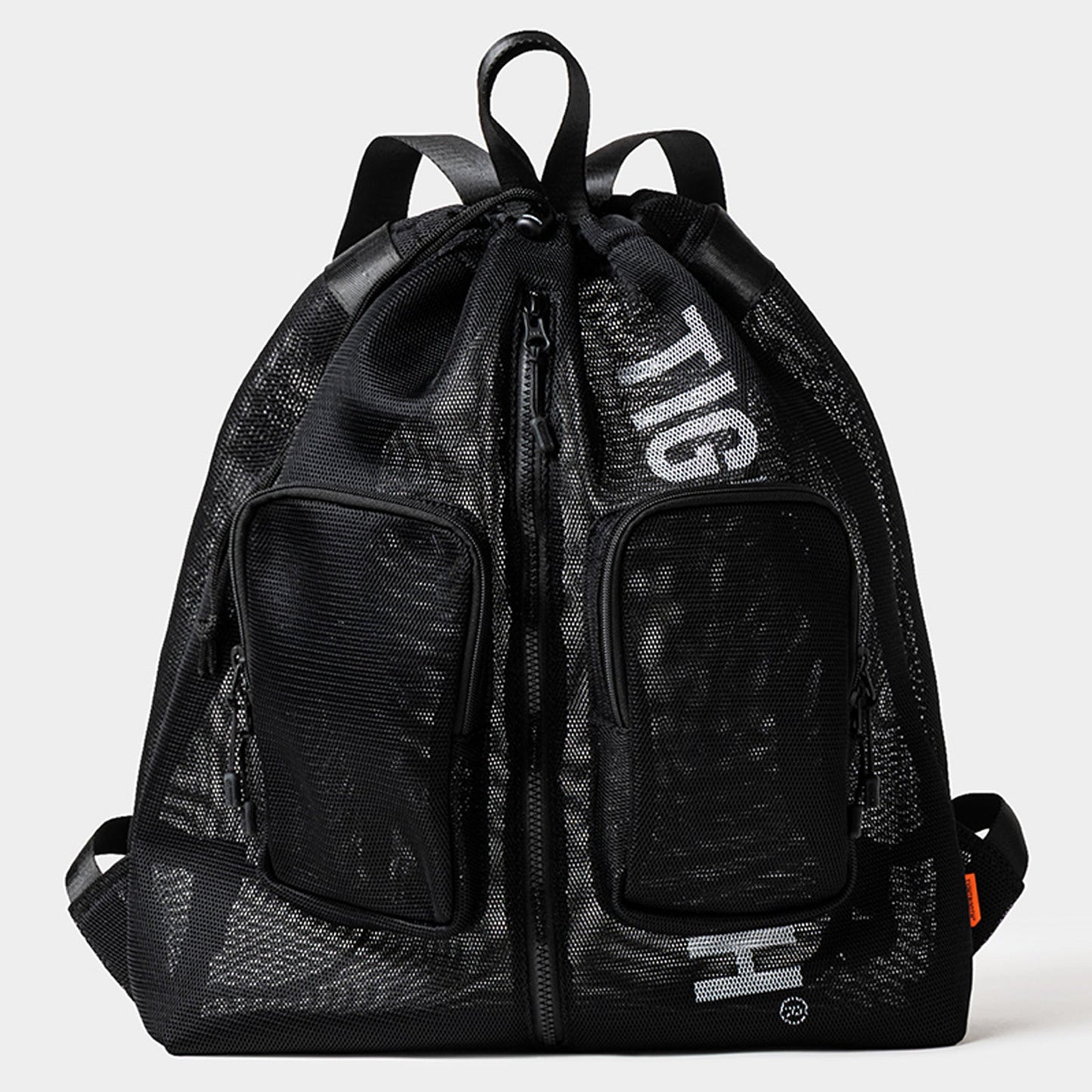 LOGO MESH KNAPSACK / BLACK