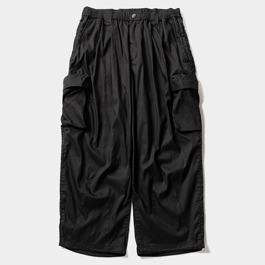 STRIPE BAGGY CARGO PANTS / BLACK