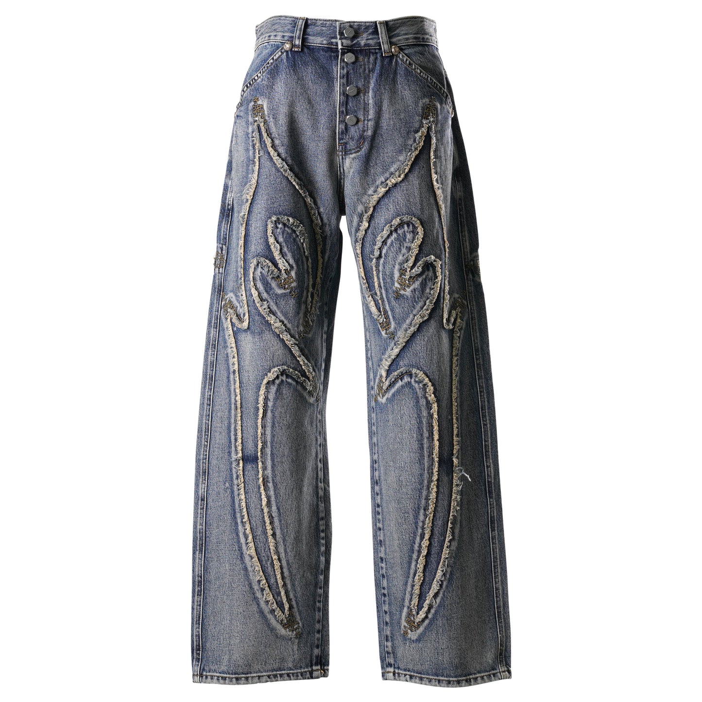 TRIBAL DENIM PANTS / BLUE