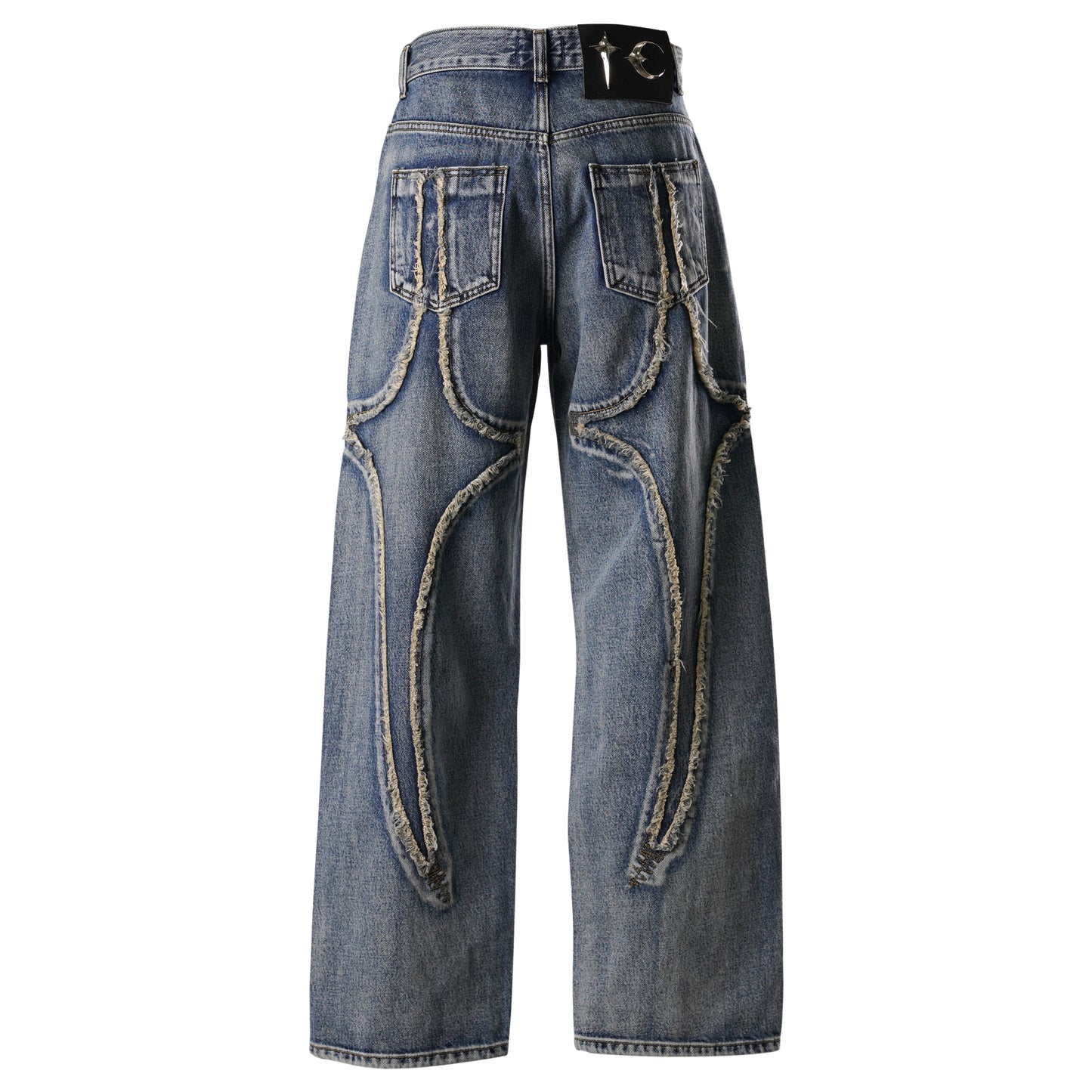 TRIBAL DENIM PANTS / BLUE