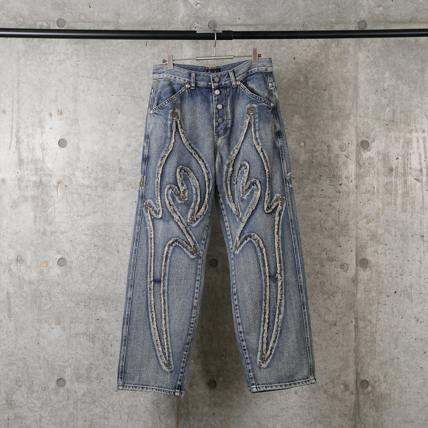 TRIBAL DENIM PANTS / BLUE