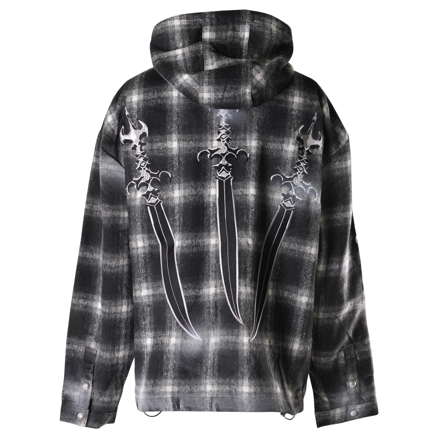 ARAB SWORD FLANNEL ZIP-UP / BLACK