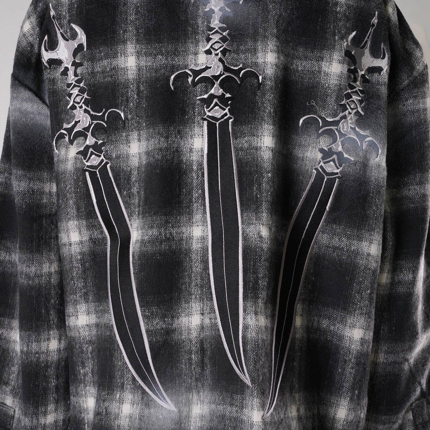 ARAB SWORD FLANNEL ZIP-UP / BLACK