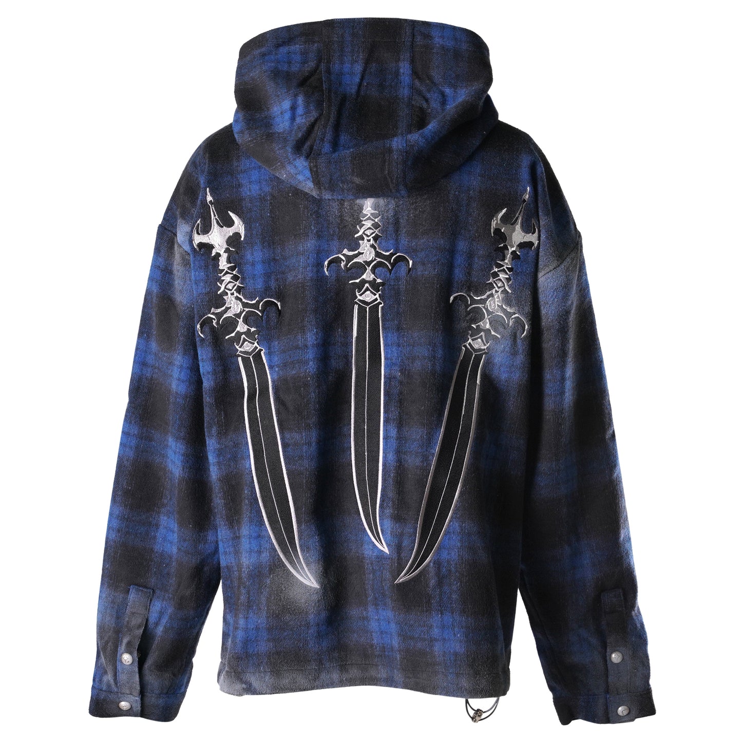 ARAB SWORD FLANNEL ZIP-UP / BLUE