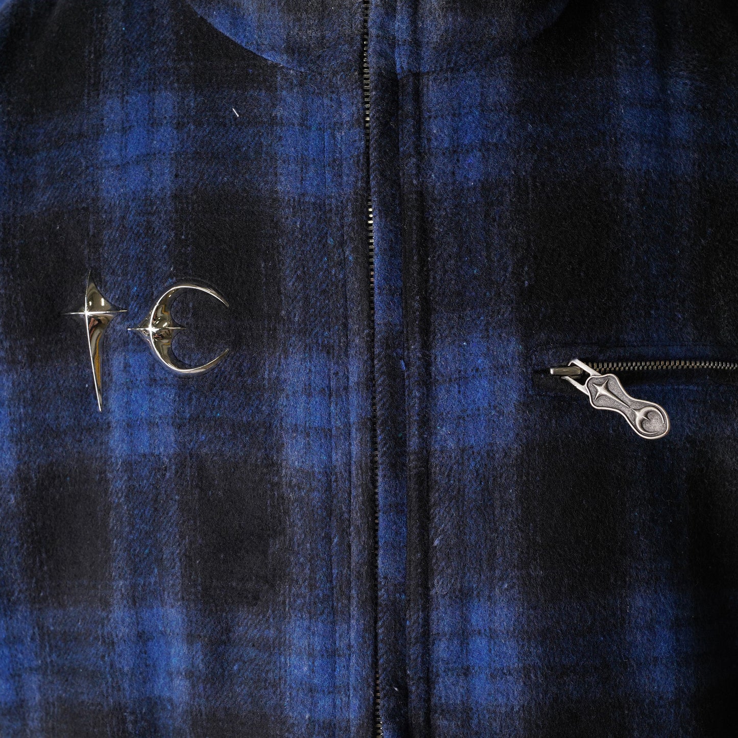 ARAB SWORD FLANNEL ZIP-UP / BLUE