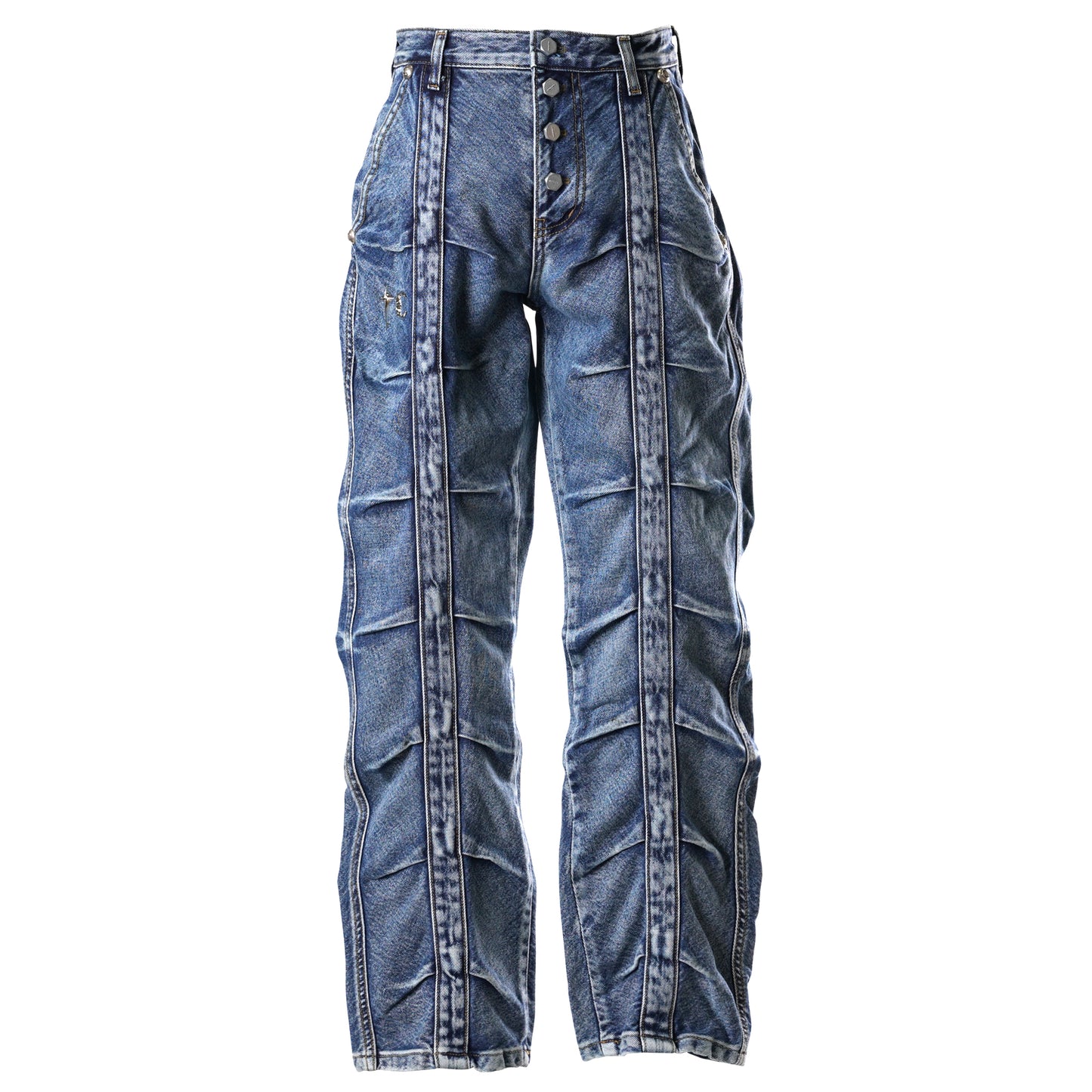 LINE GOB DENIM PANTS / BLUE