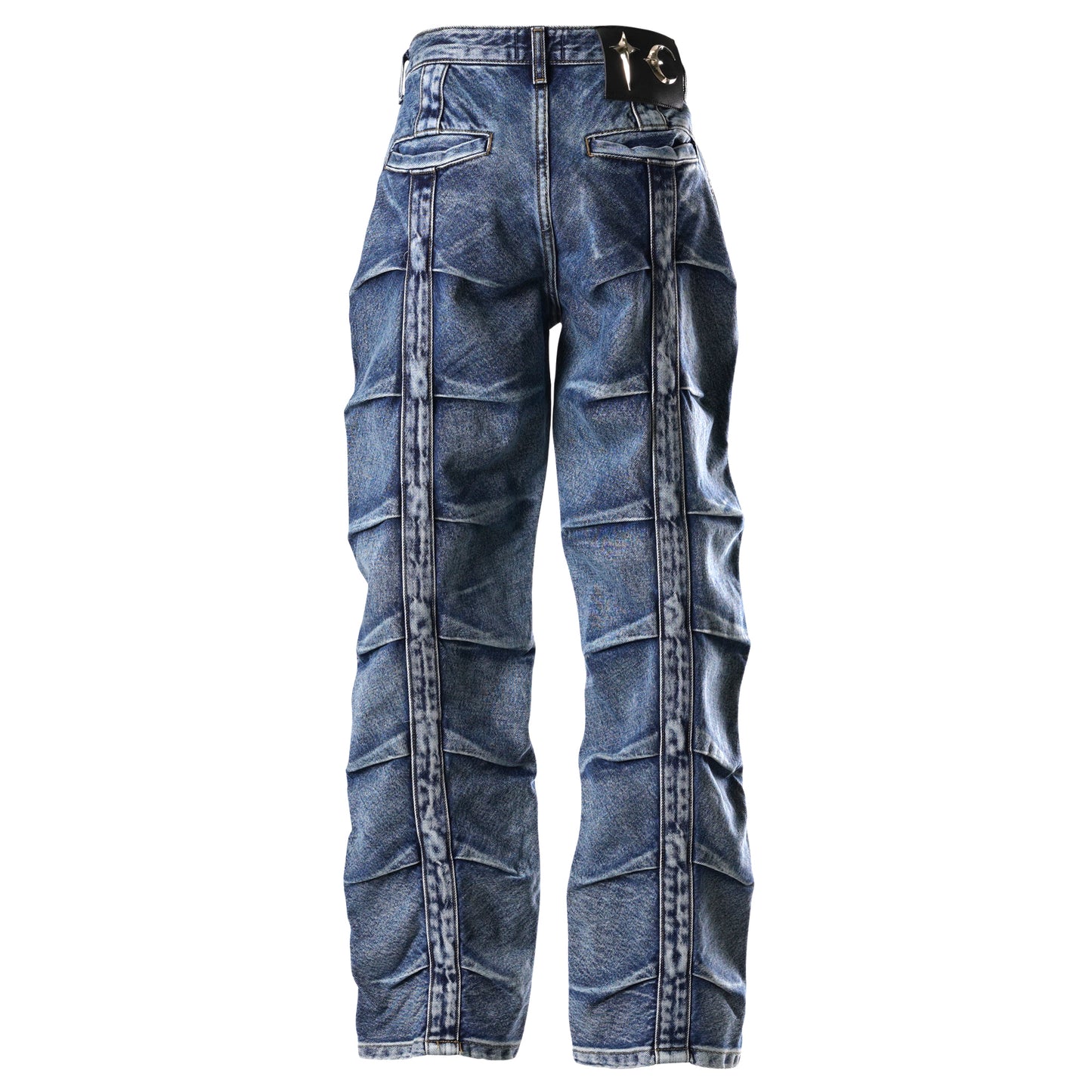 LINE GOB DENIM PANTS / BLUE