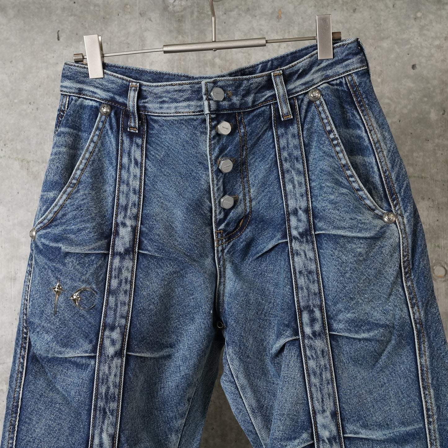 LINE GOB DENIM PANTS / BLUE