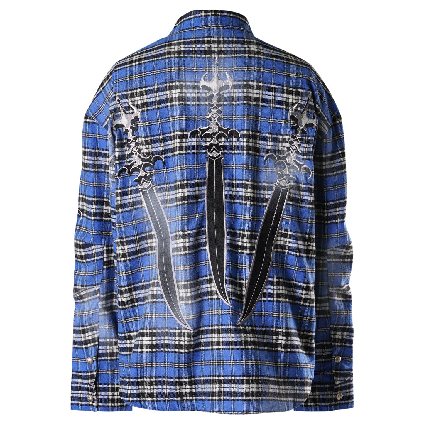 ARAB SWORD FLANNEL SHIRT / BLUE