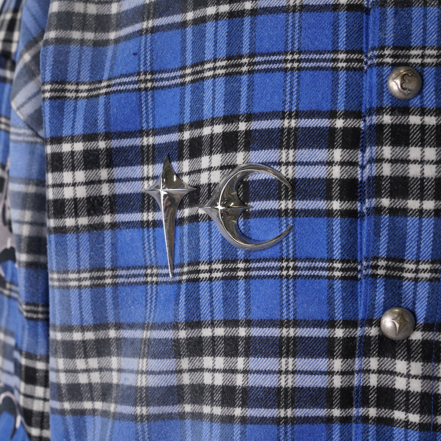 ARAB SWORD FLANNEL SHIRT / BLUE