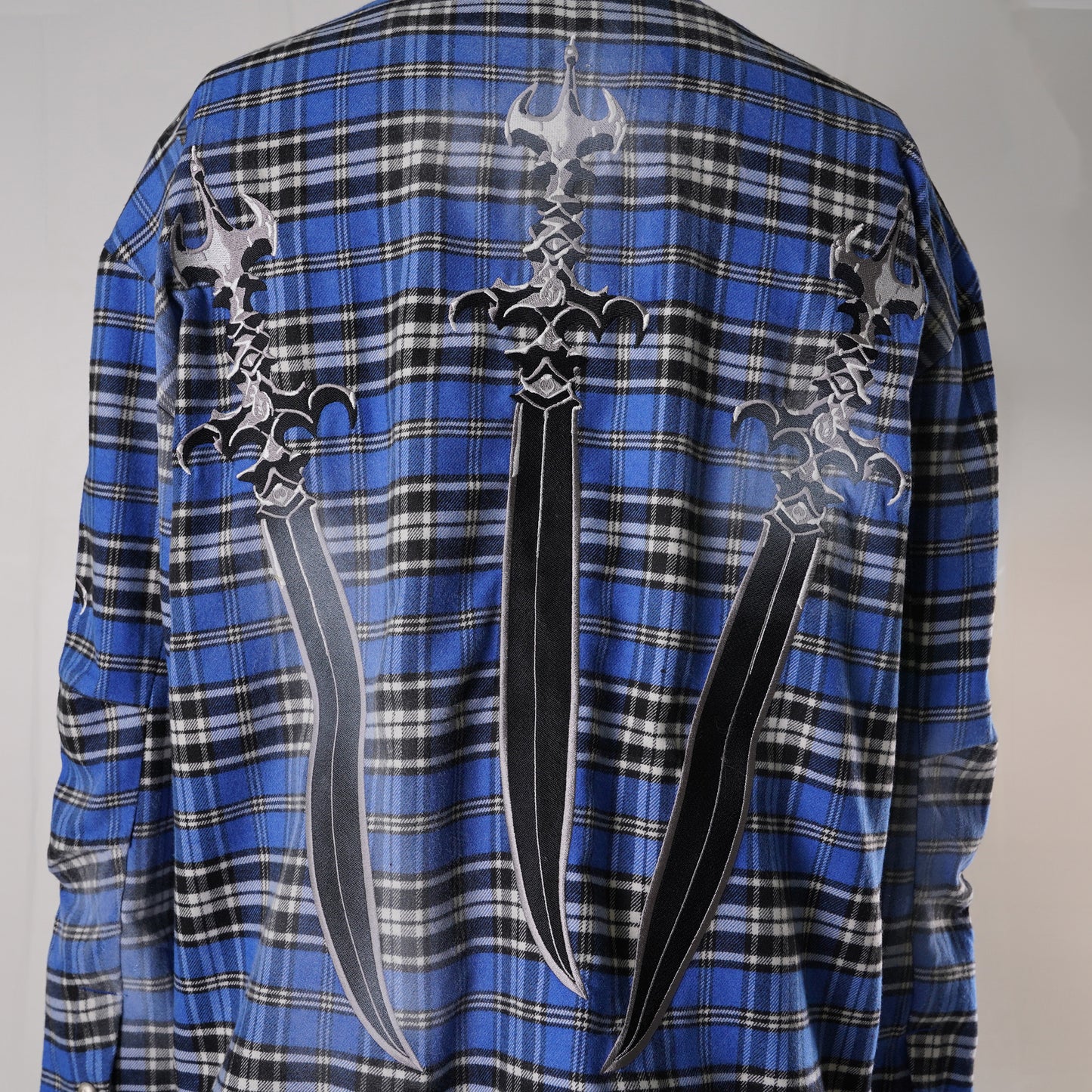 ARAB SWORD FLANNEL SHIRT / BLUE