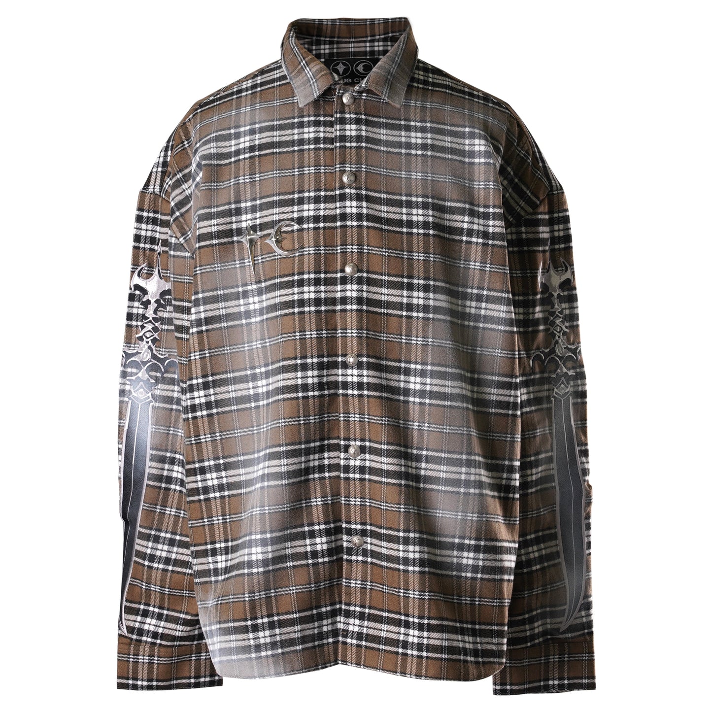 ARAB SWORD FLANNEL SHIRT / BROWN