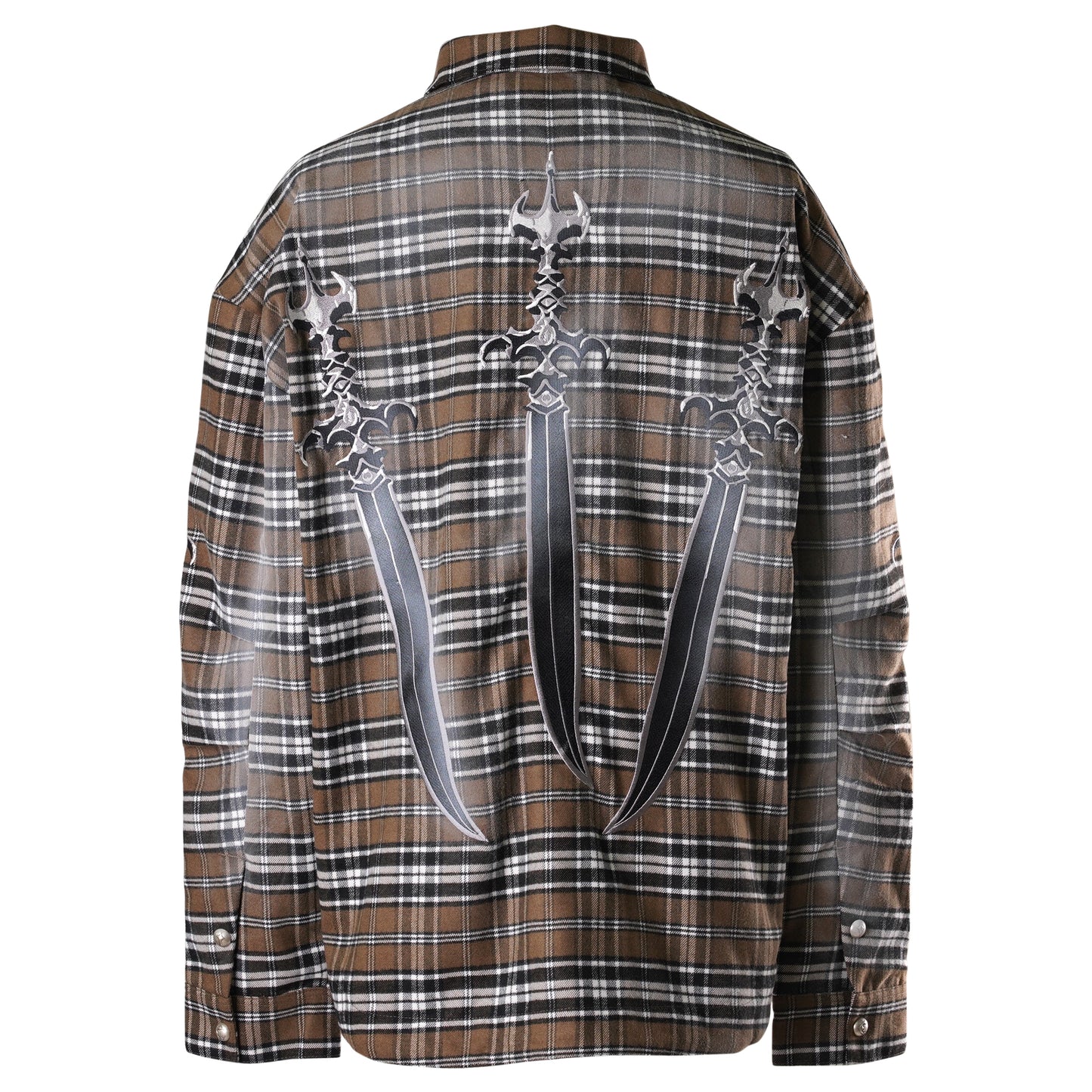 ARAB SWORD FLANNEL SHIRT / BROWN