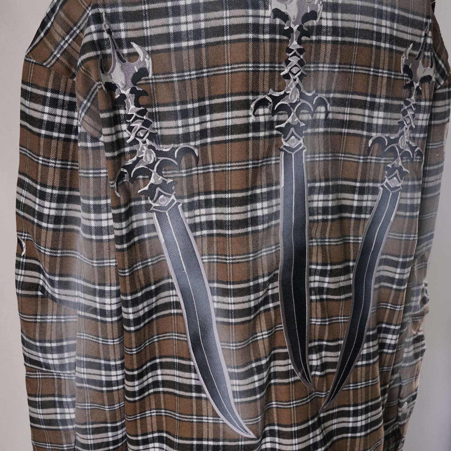 ARAB SWORD FLANNEL SHIRT / BROWN