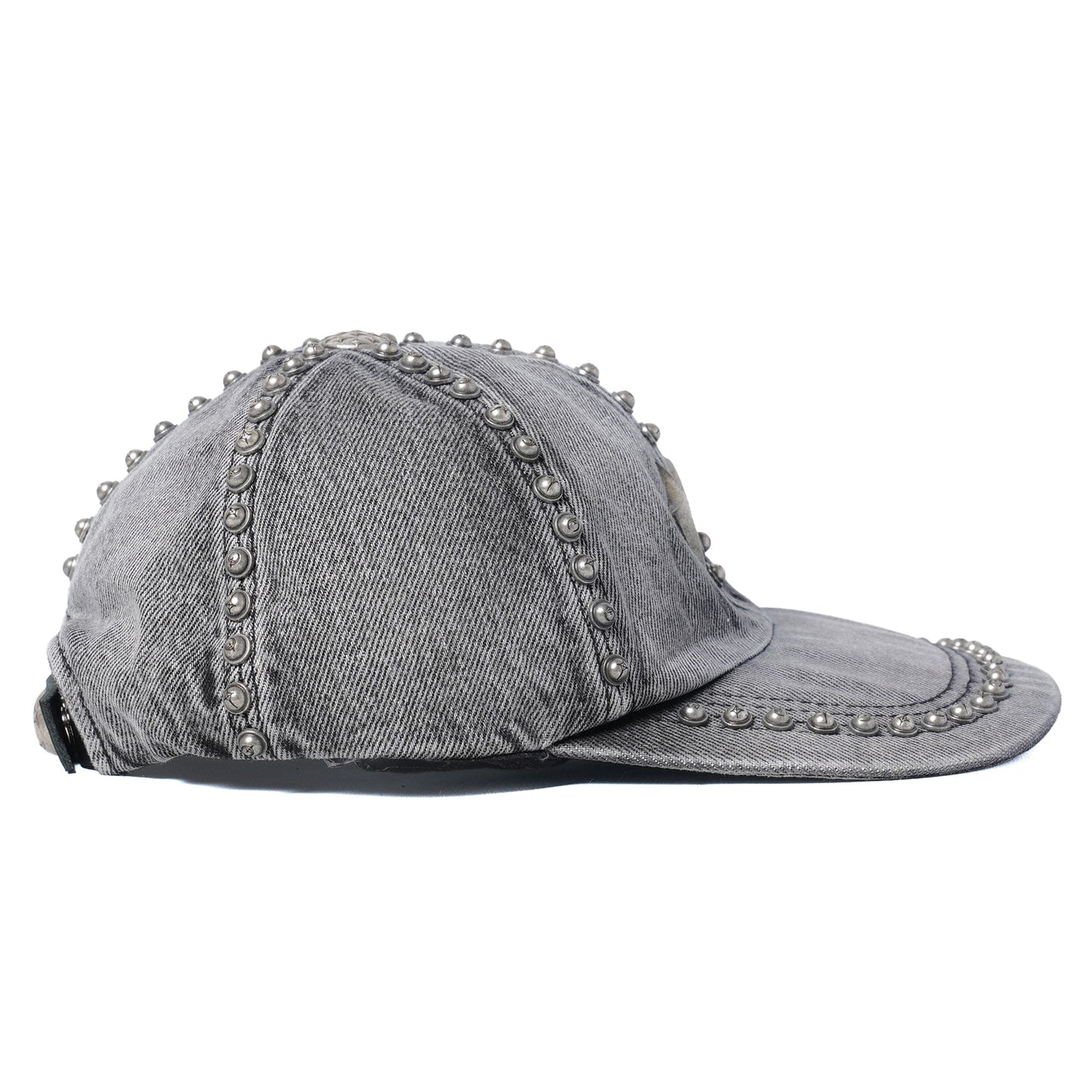 STUDDED DENIM CAP / BLACK