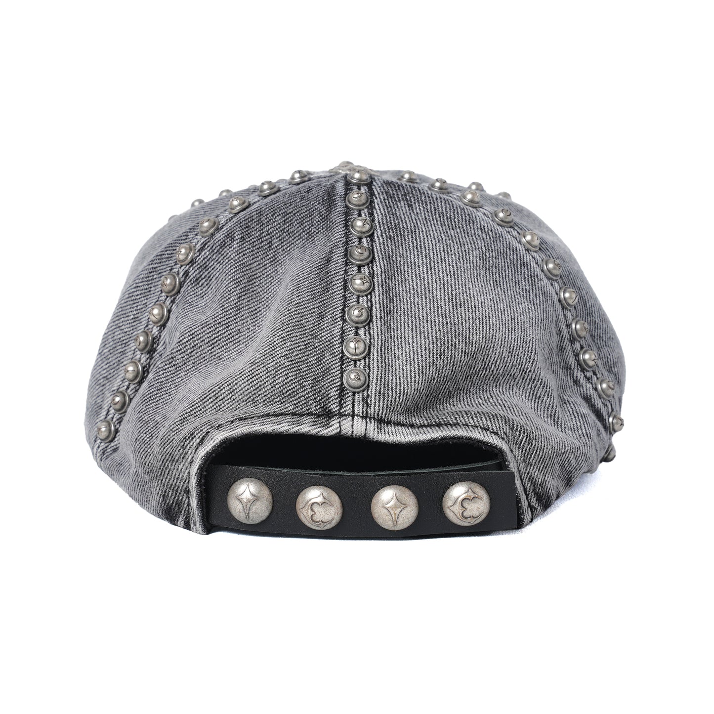 STUDDED DENIM CAP / BLACK