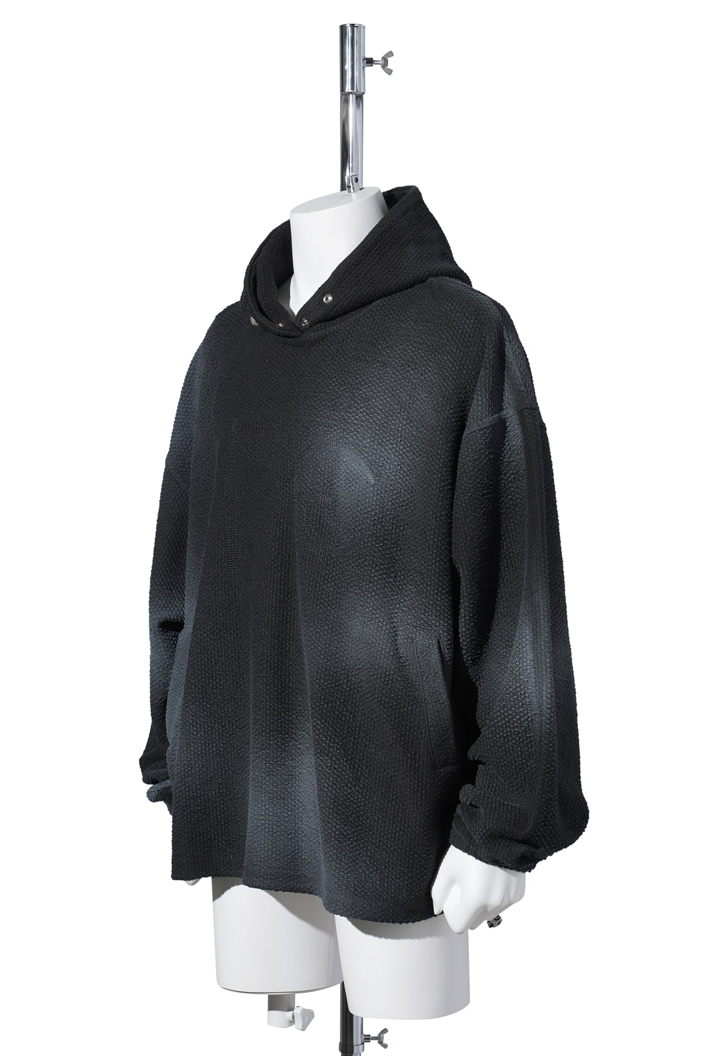 TC SPRAYED TERRY HOODIE / BLACK