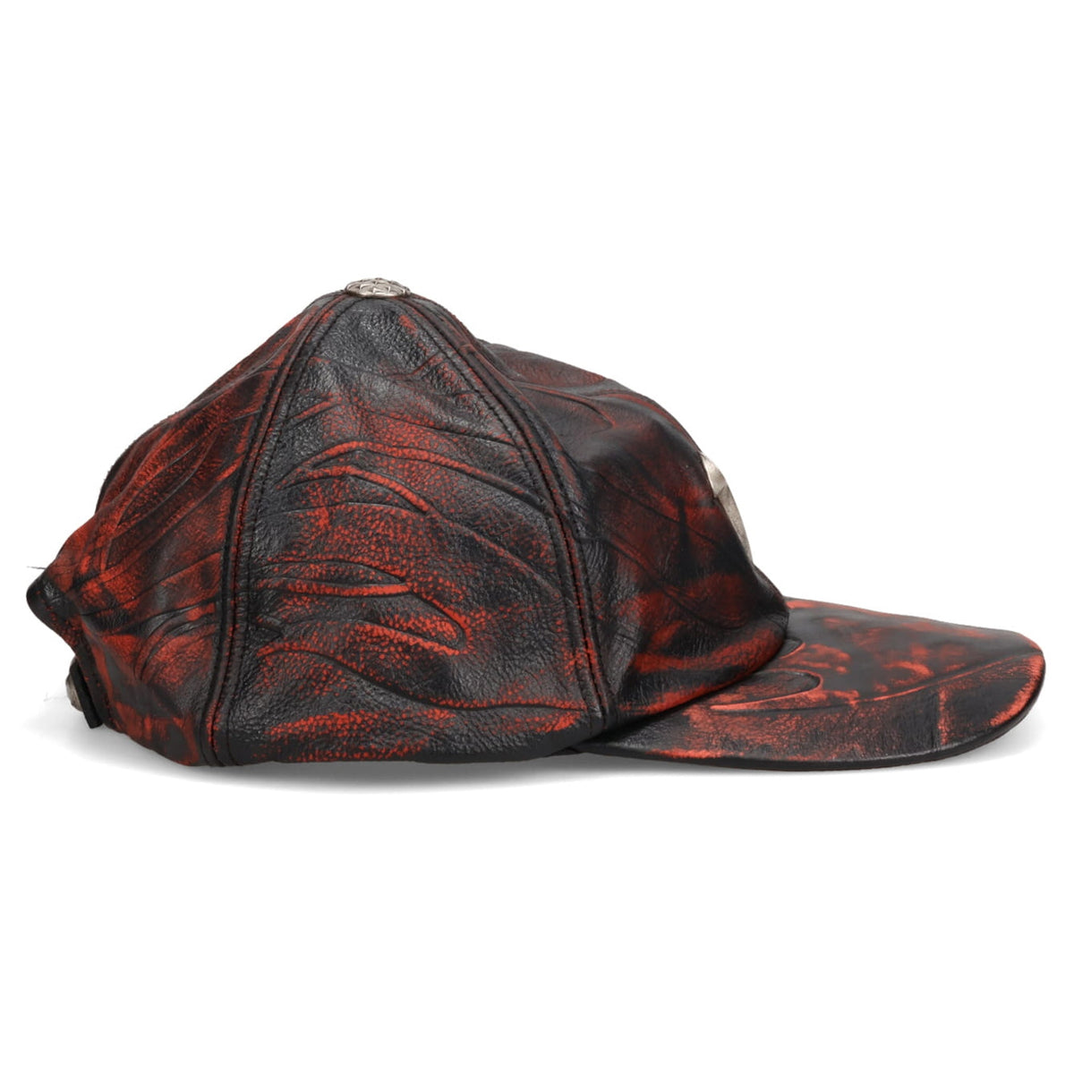 TC LEATHER CHOPPER CAP / RED