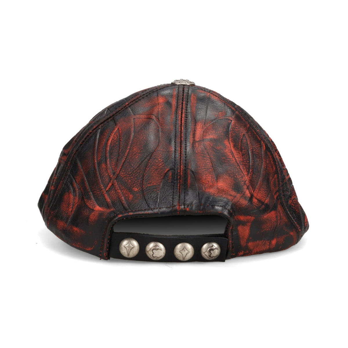 TC LEATHER CHOPPER CAP / RED