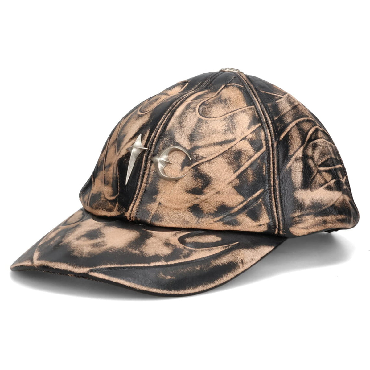 TC LEATHER CHOPPER CAP / BLACK