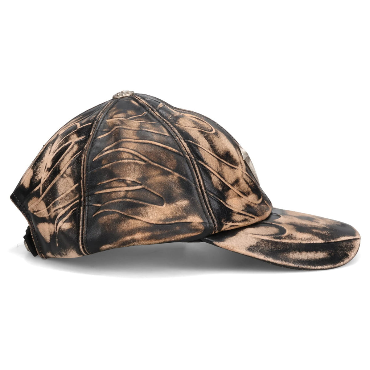TC LEATHER CHOPPER CAP / BLACK