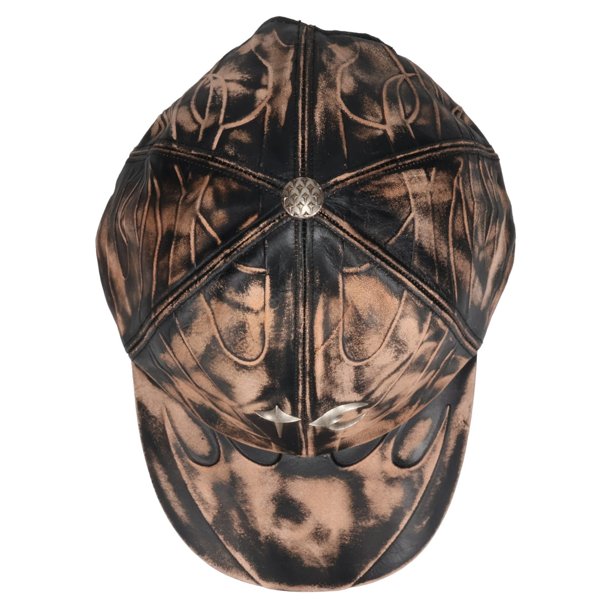 TC LEATHER CHOPPER CAP / BLACK