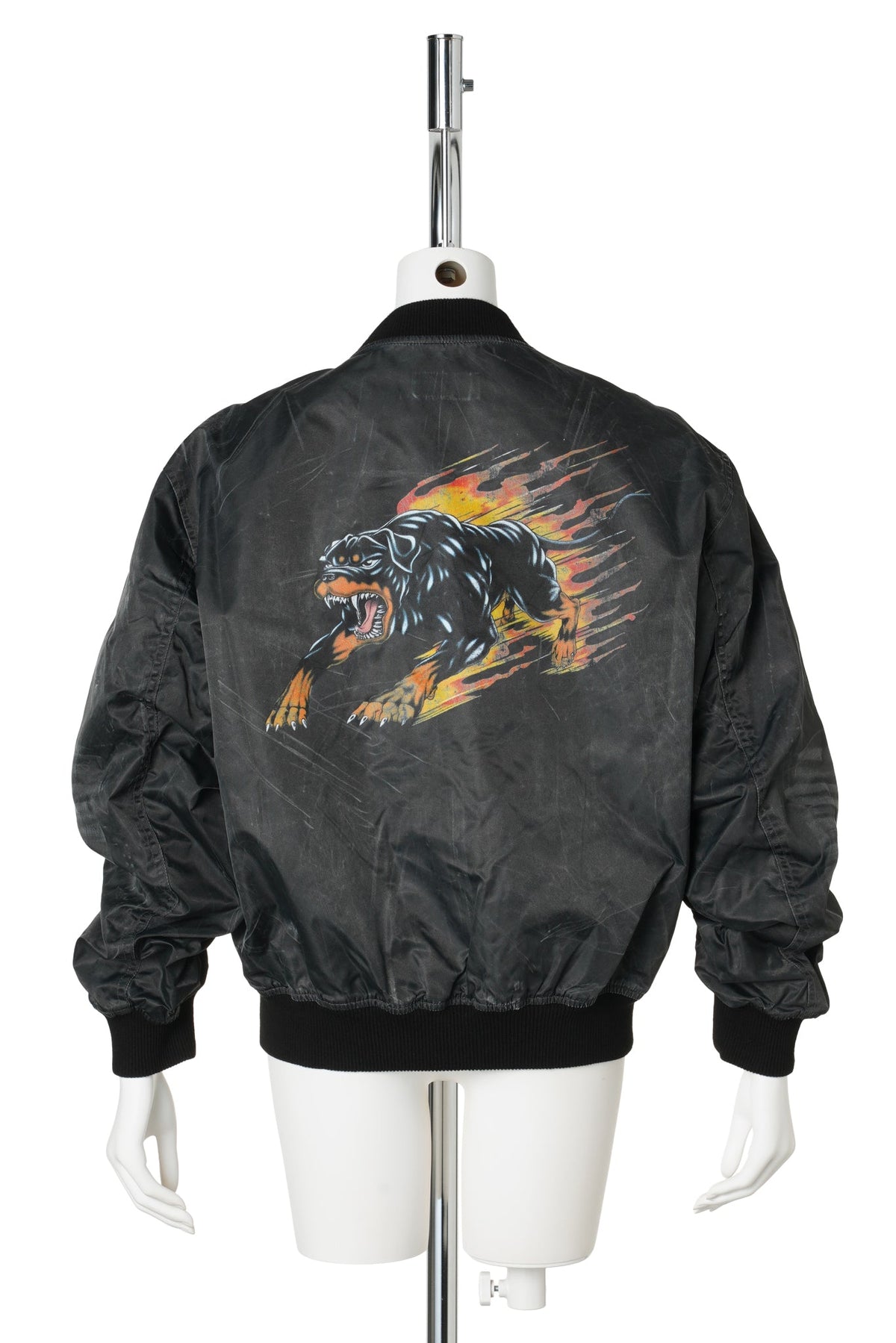JAMONG TWO TONE WASHED MA-1 JACKET / BLACK