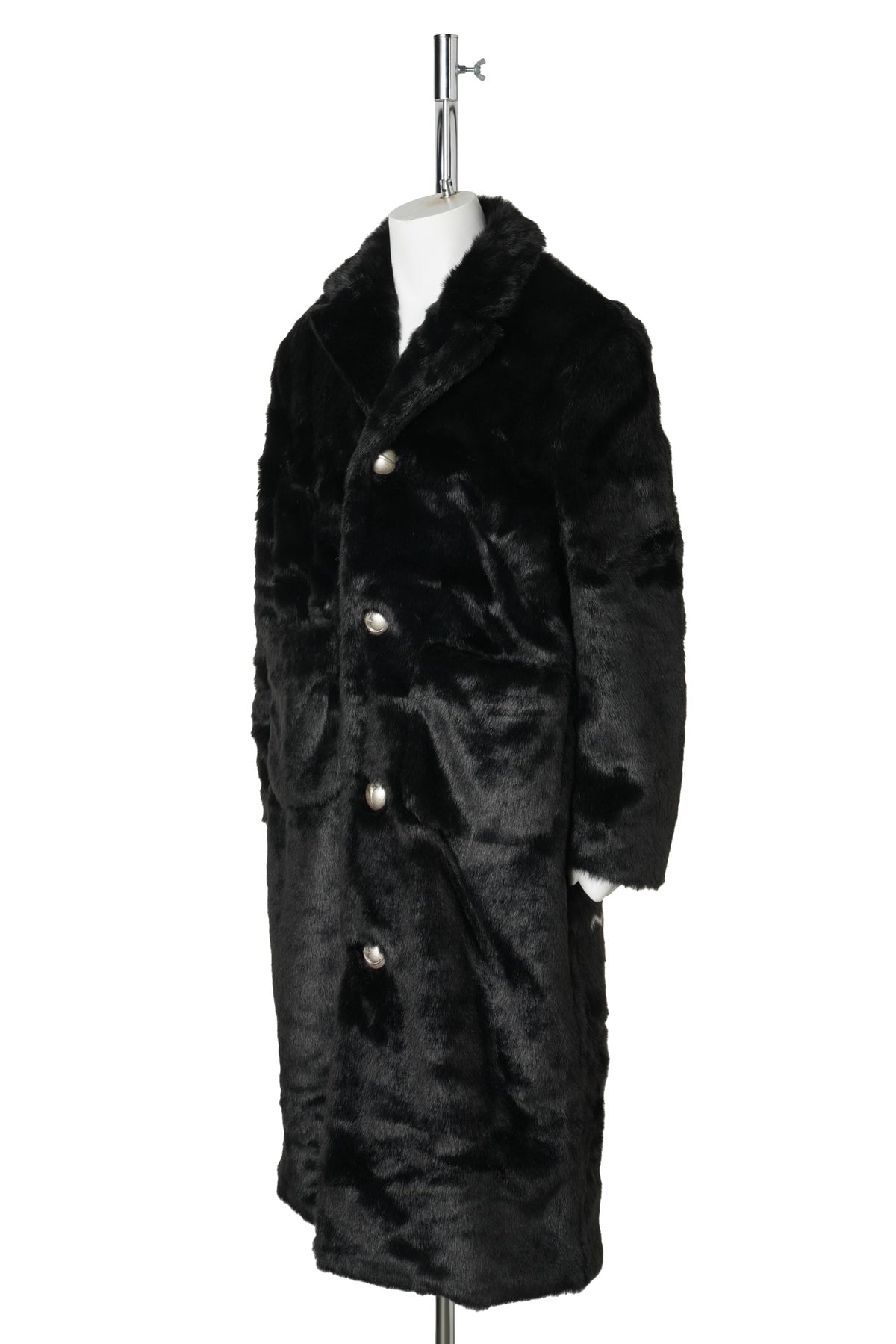 THREE RIDING SKULL FUR COAT / BLACK