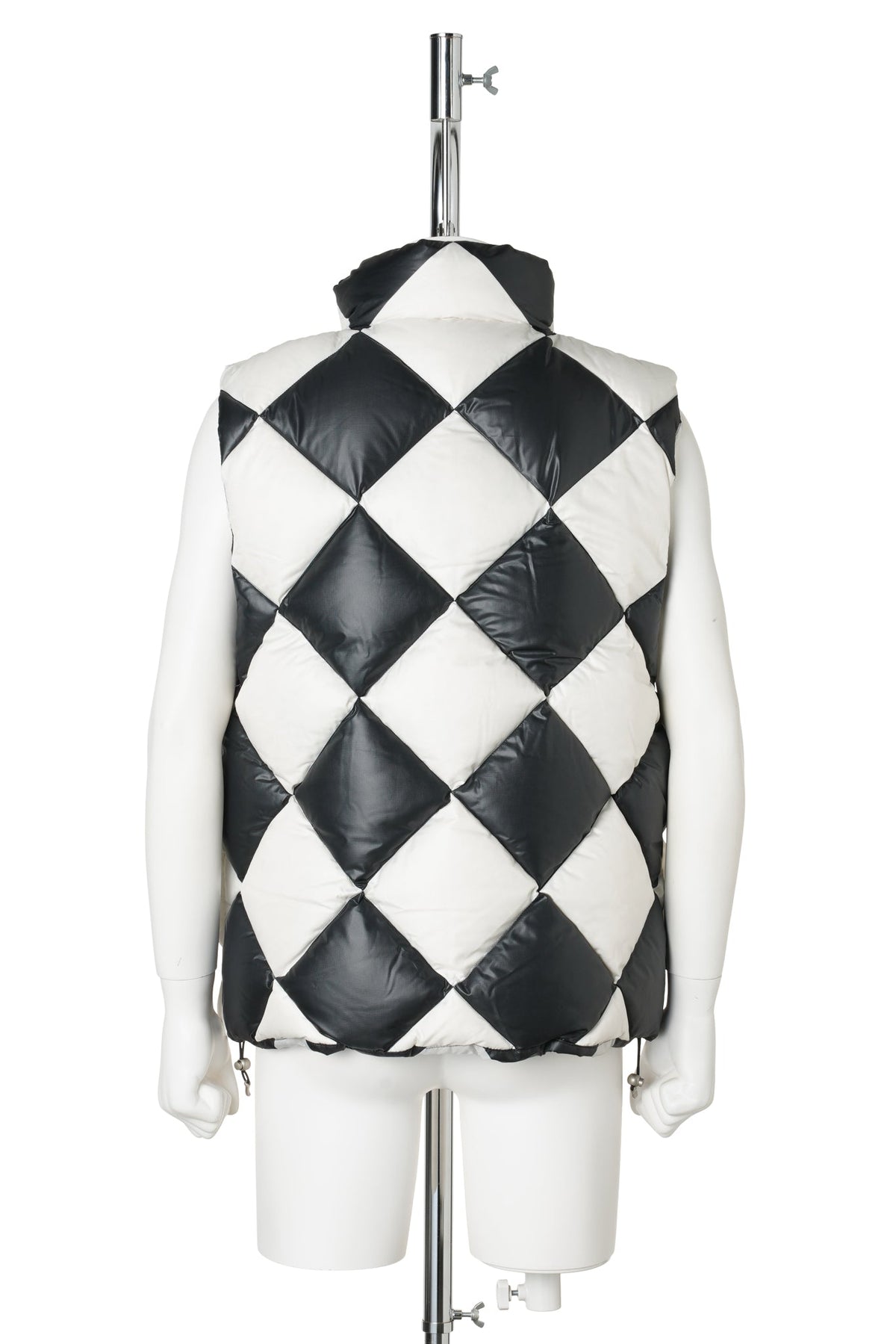 CHECKMATE PUFFER VEST / BLACK/IVORY