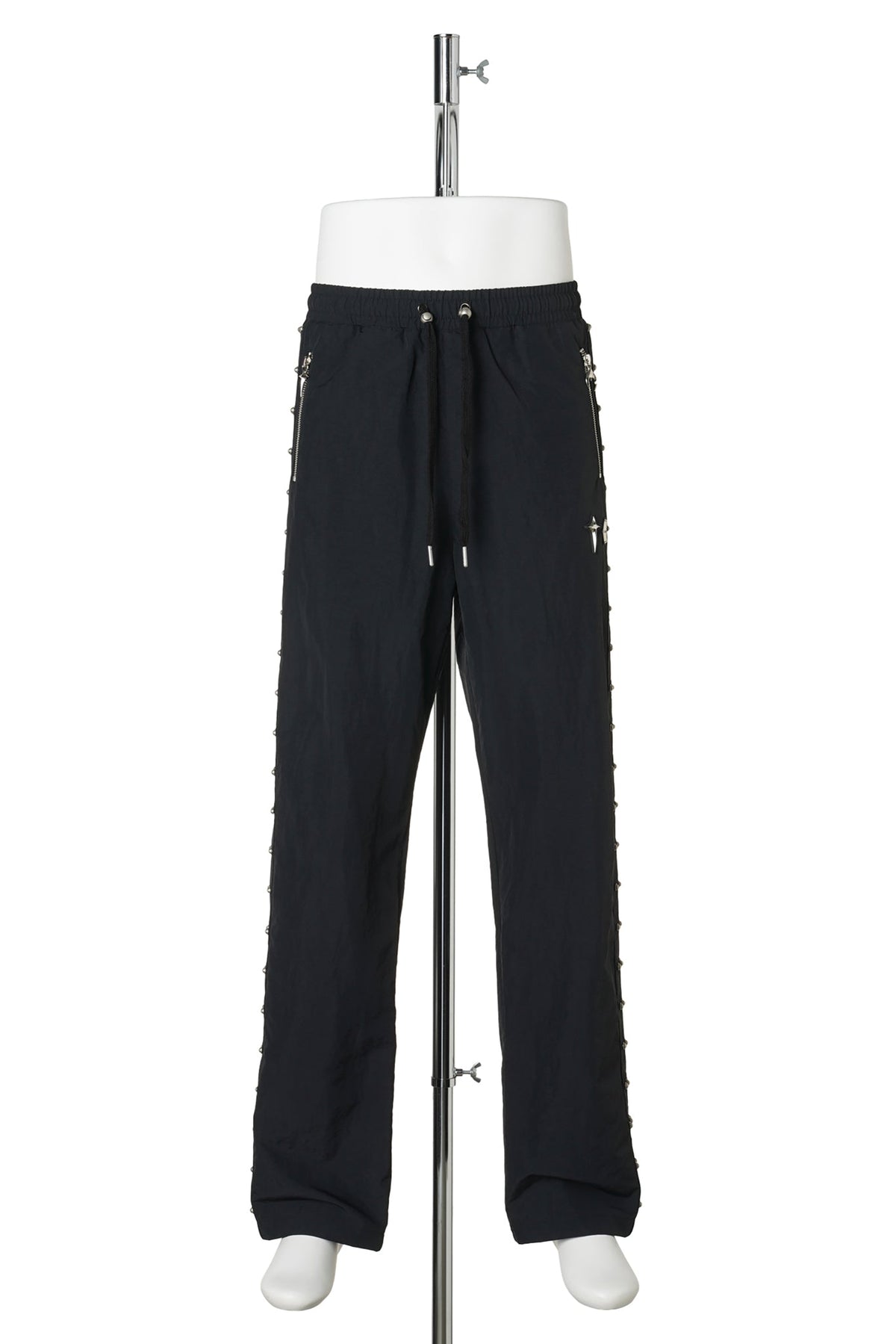 TRIPLE LINE STUD TRACK PANTS / BLACK