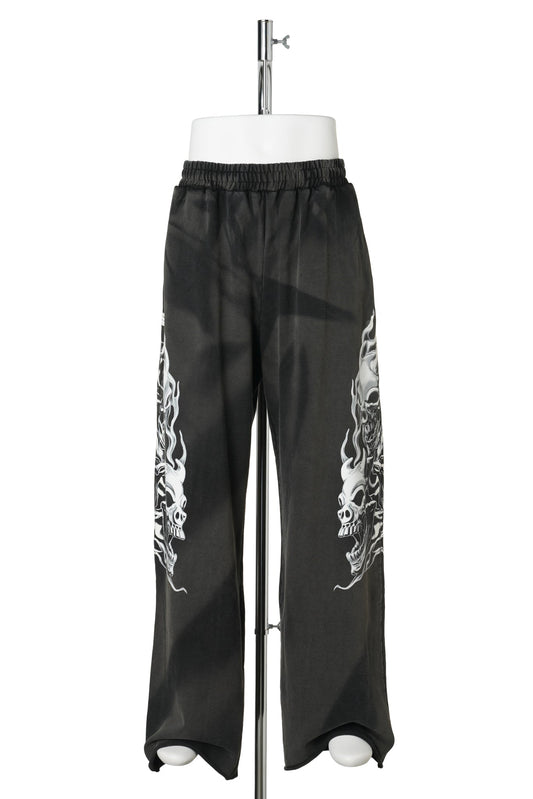 SIX RIDING SKULL SWEATPANTS / BLACK